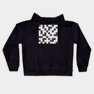 Random Black and White Squares Kids Hoodie